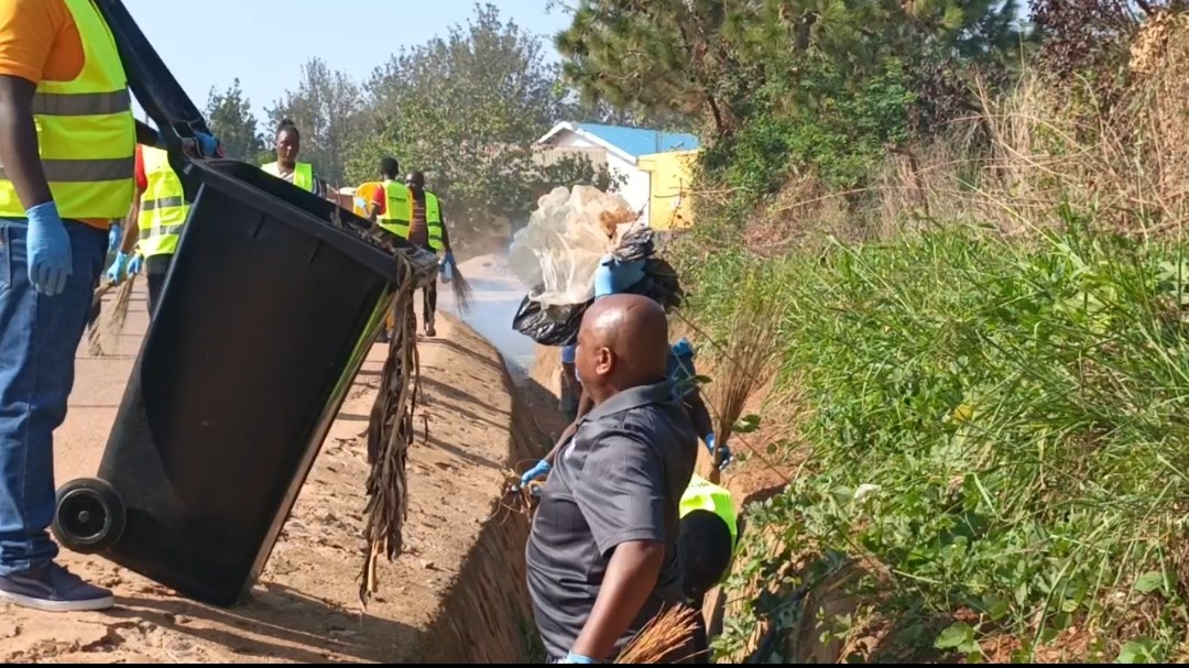 Mbabule FM joins National Cleaning Day at Sembabule Health Center IV.